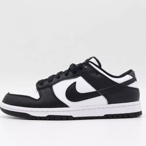 Dunk Low Retro Sneakers Black & White size 7
